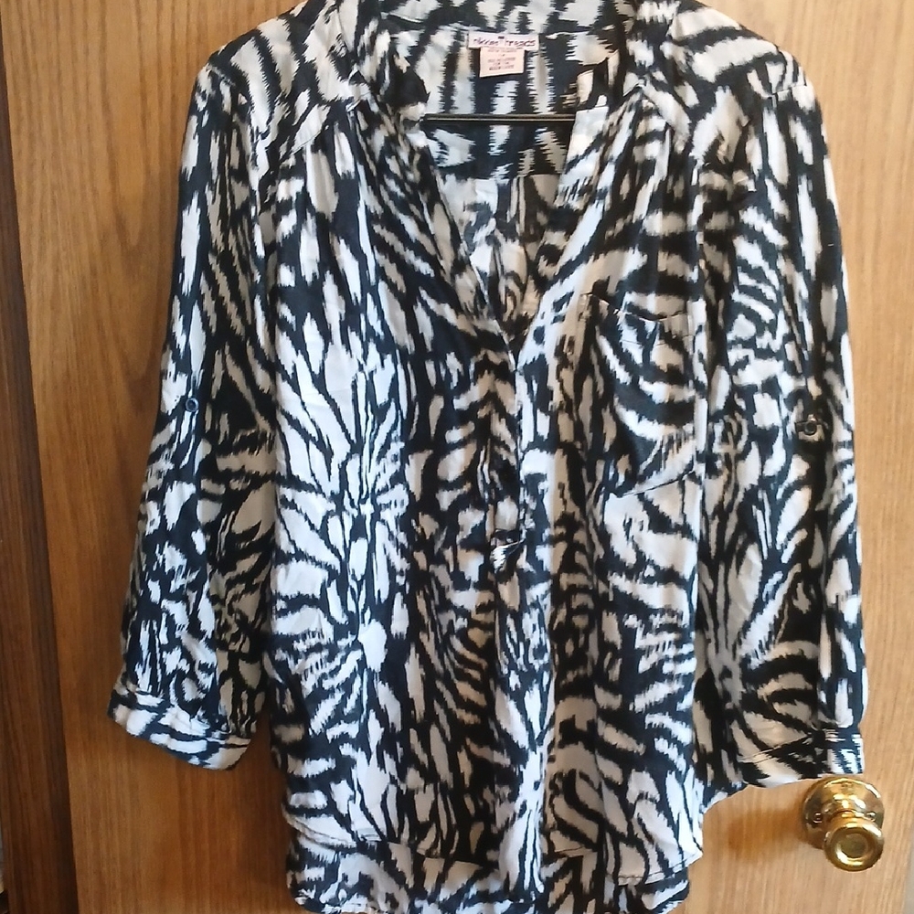 Elegant Zebra Print Women's Blouse